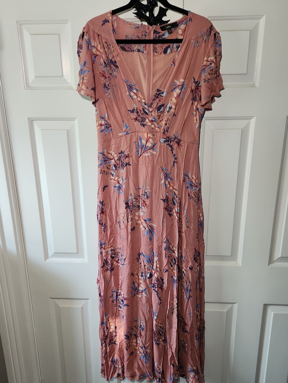 Lulu's Dusty Rose Floral Maxi Dress